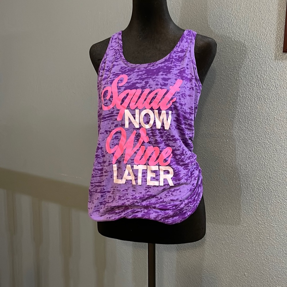 Next Level purple workout tank size large